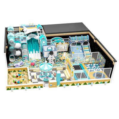 Mediumgrootte binnenshuise speelgrond